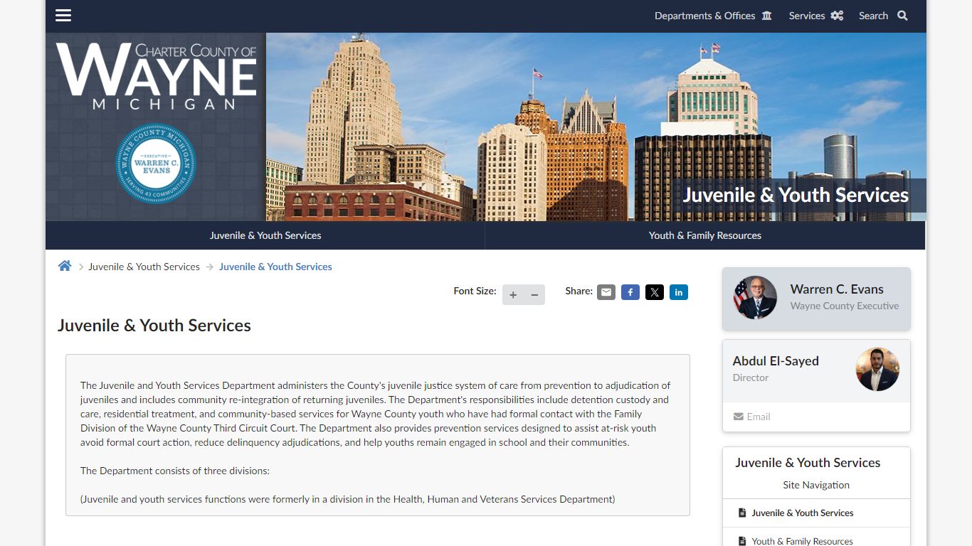 Juvenile & Youth Services | Juvenile & Youth Services - Wayne County